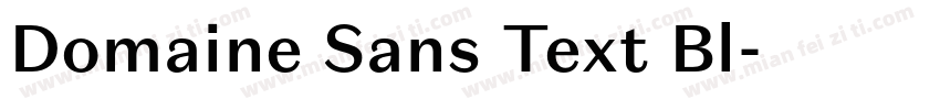 Domaine Sans Text Bl字体转换